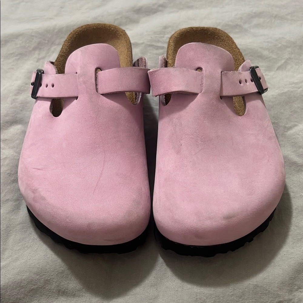 Birkenstock Boston Pink Clogs with Buckle Detail Size 13-13.5
